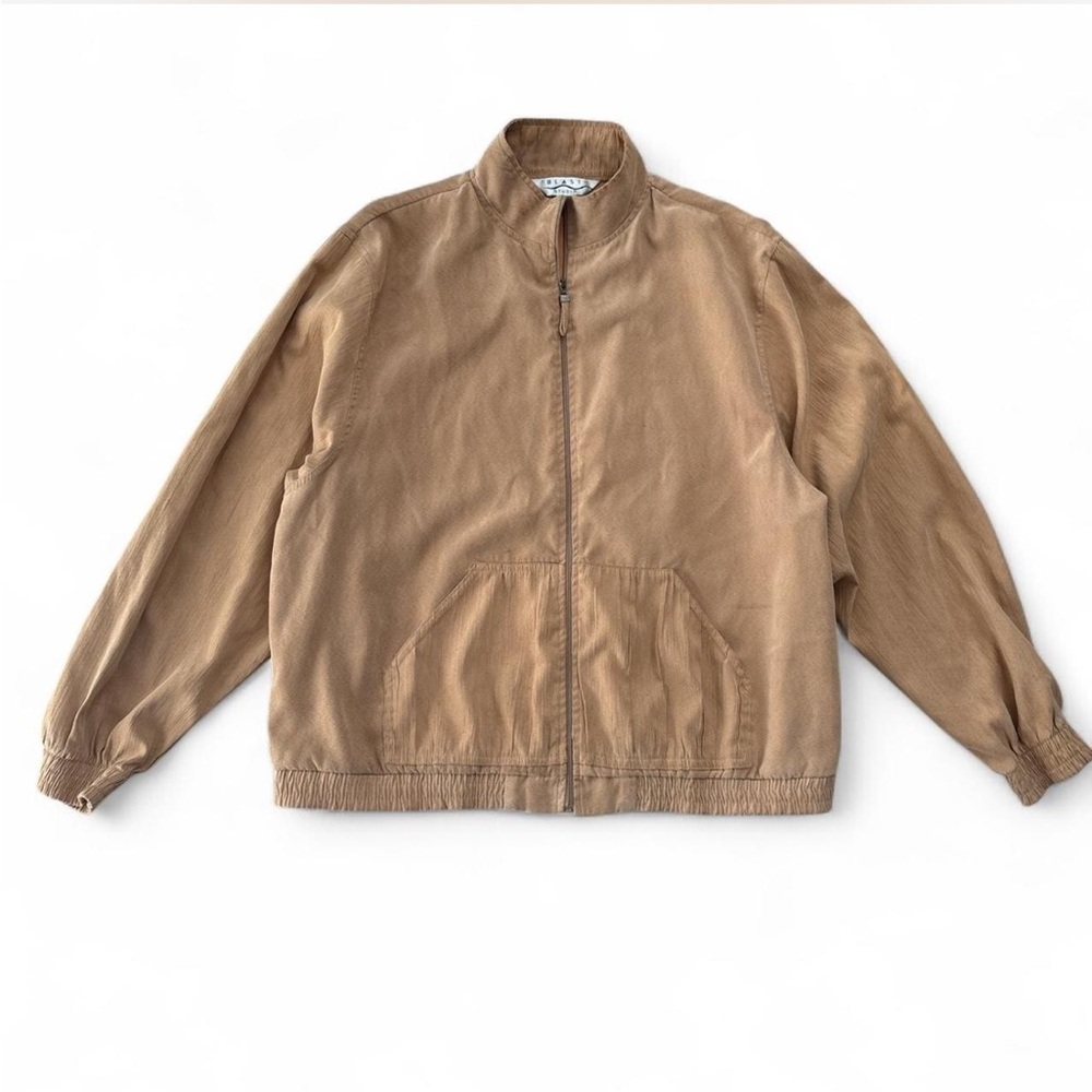 Men's Tan Zip-Up Jacket